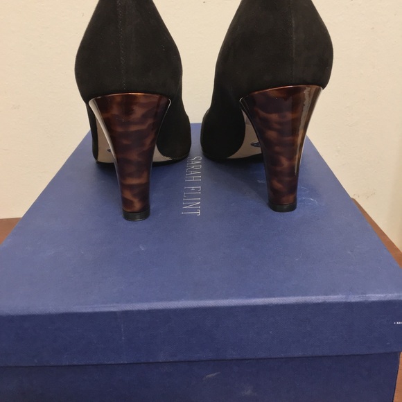 sarah flint jay pumps 85 black suede. Made in Italy. Size EU 37. US 7 - Picture 4 of 15